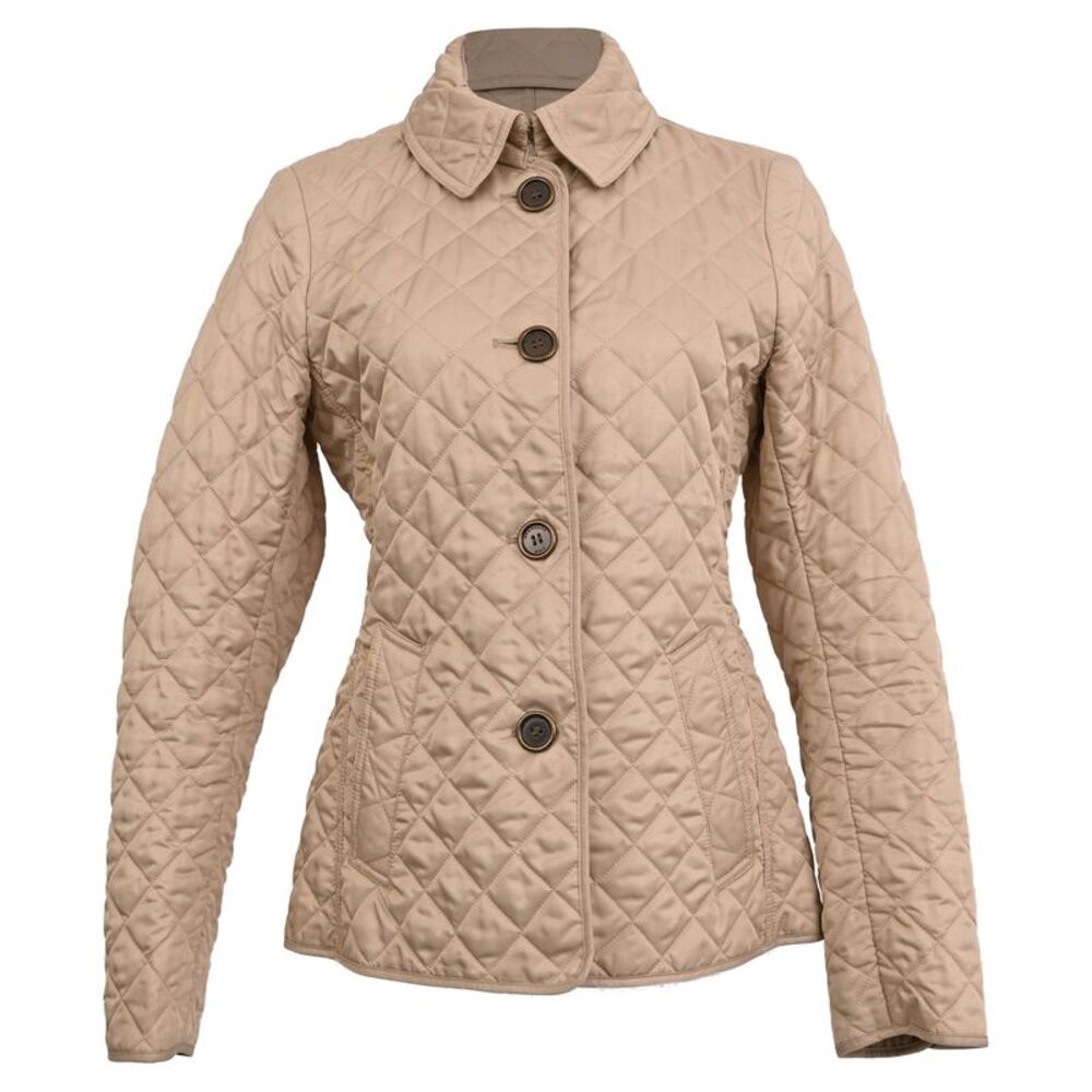 Burberry Brit Quilted Copford Jacket in Beige Polyester